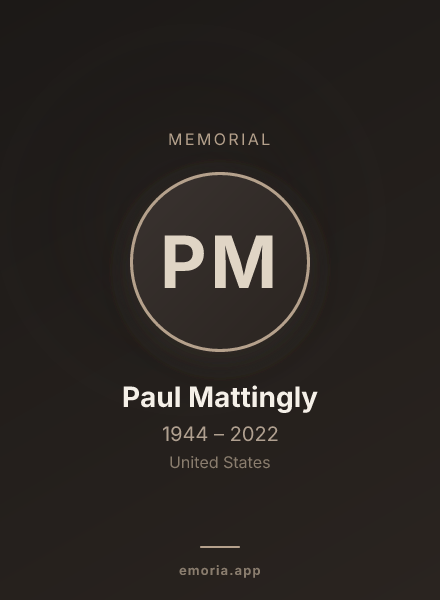 Memorial portrait of Paul Mattingly