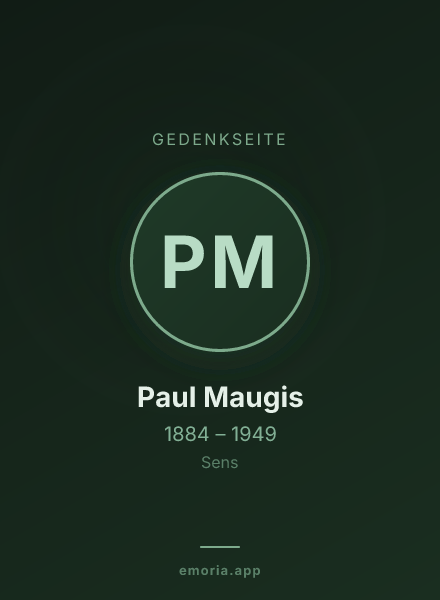 Gedenkportrait von Paul Maugis