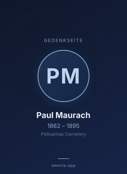 Gedenkportrait von Paul Maurach