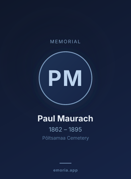 Memorial portrait of Paul Maurach