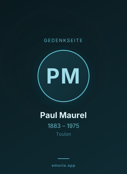 Gedenkportrait von Paul Maurel