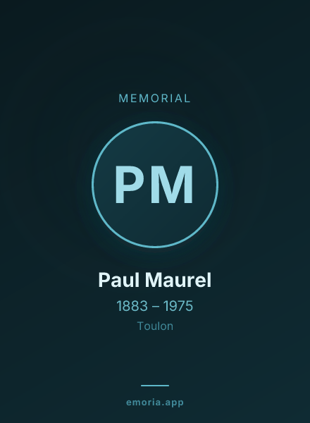Memorial portrait of Paul Maurel