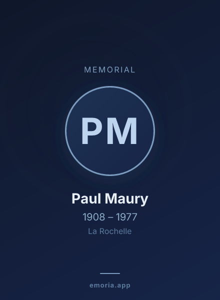 Memorial portrait of Paul Maury