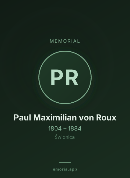 Memorial portrait of Paul Maximilian von Roux