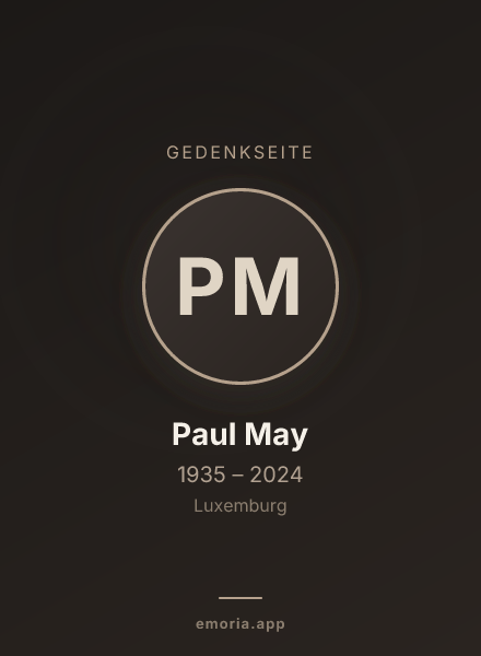 Gedenkportrait von Paul May
