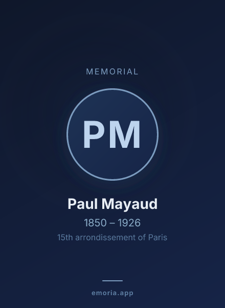 Memorial portrait of Paul Mayaud