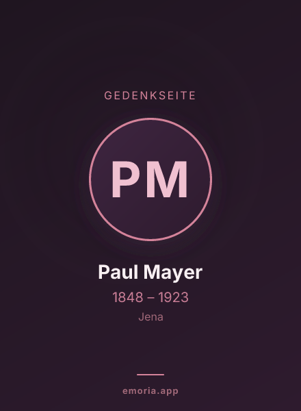 Gedenkportrait von Paul Mayer