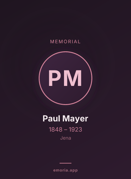 Memorial portrait of Paul Mayer