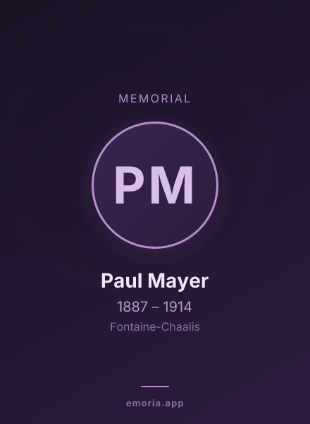 Memorial portrait of Paul Mayer