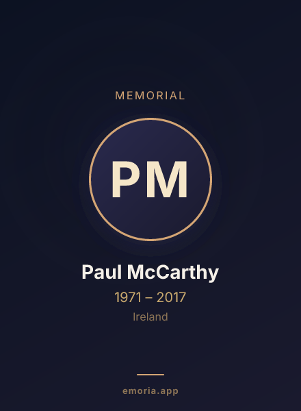 Memorial portrait of Paul McCarthy