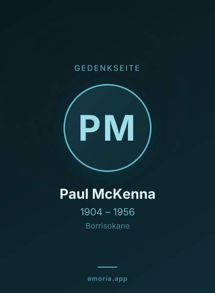 Gedenkportrait von Paul McKenna
