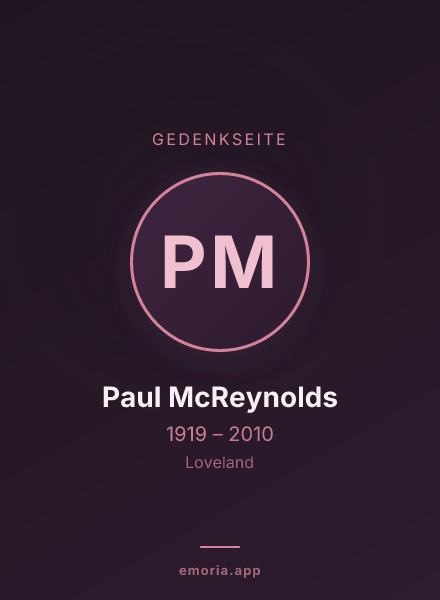 Gedenkportrait von Paul McReynolds
