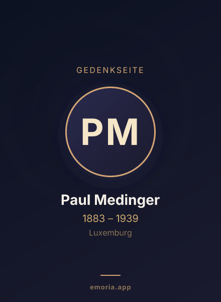 Gedenkportrait von Paul Medinger