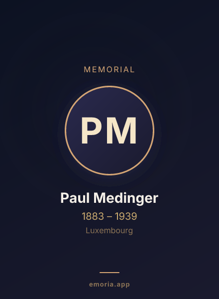 Memorial portrait of Paul Medinger