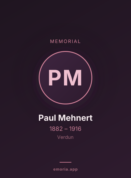 Memorial portrait of Paul Mehnert