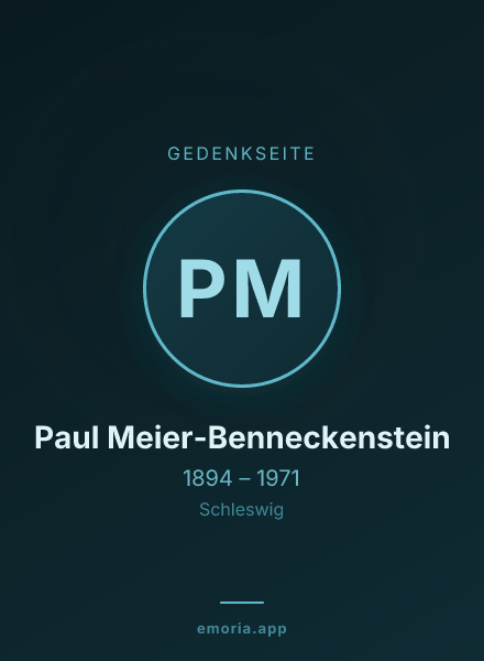 Gedenkportrait von Paul Meier-Benneckenstein