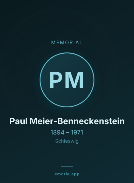 Memorial portrait of Paul Meier-Benneckenstein