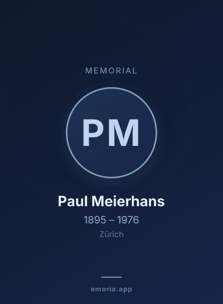 Memorial portrait of Paul Meierhans