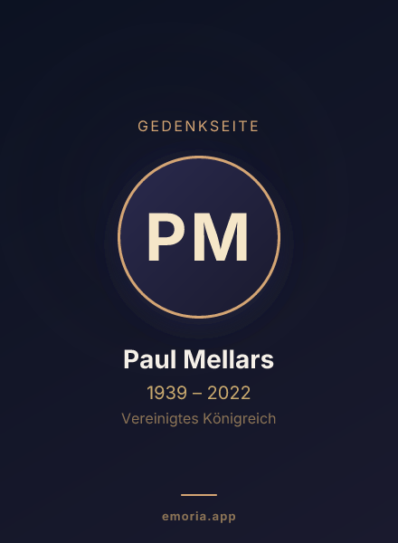 Gedenkportrait von Paul Mellars