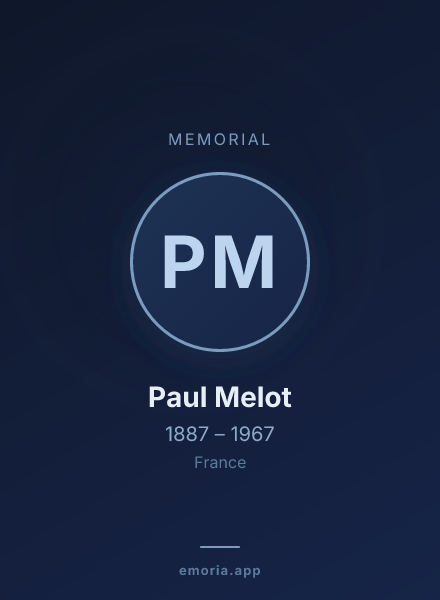 Memorial portrait of Paul Melot