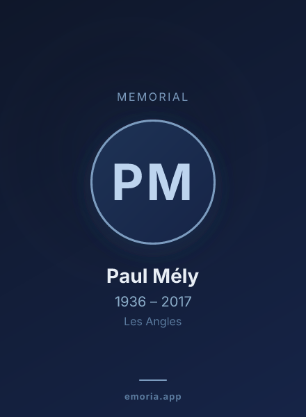 Memorial portrait of Paul Mély