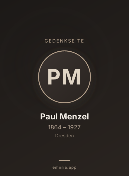 Gedenkportrait von Paul Menzel