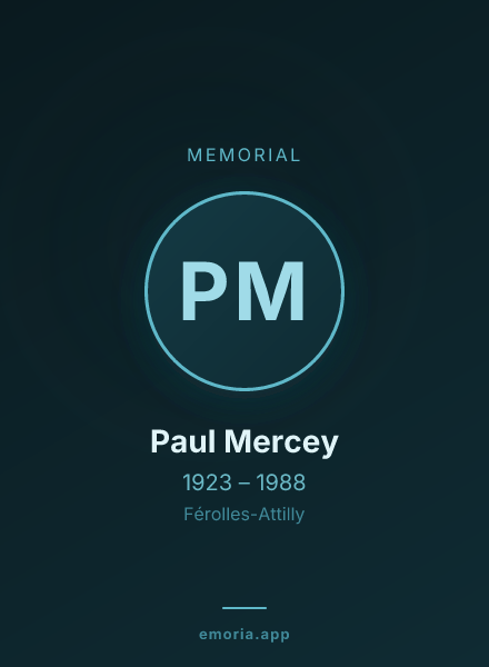 Memorial portrait of Paul Mercey
