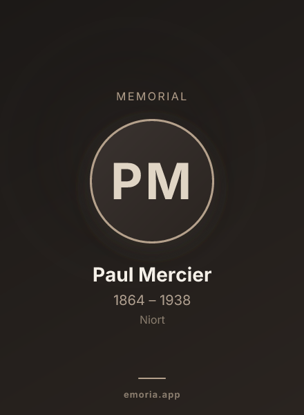 Memorial portrait of Paul Mercier