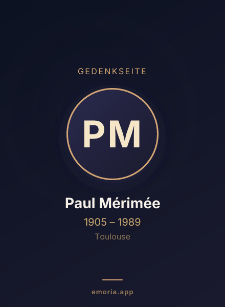 Gedenkportrait von Paul Mérimée