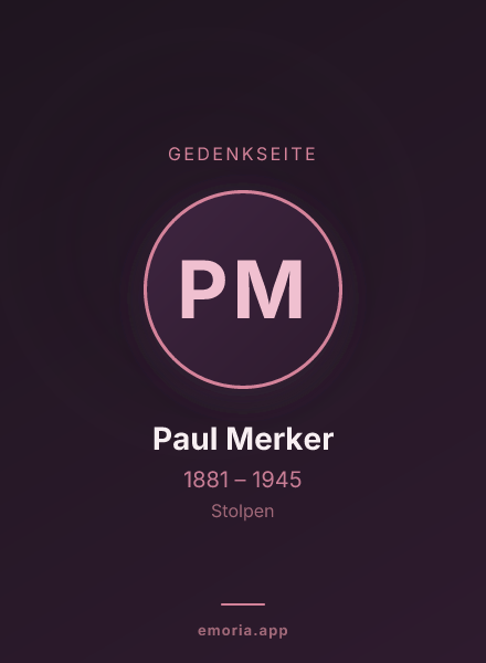 Gedenkportrait von Paul Merker