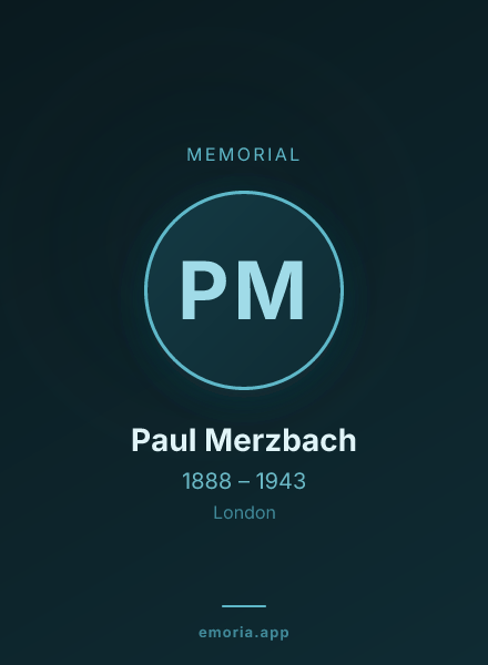 Memorial portrait of Paul Merzbach