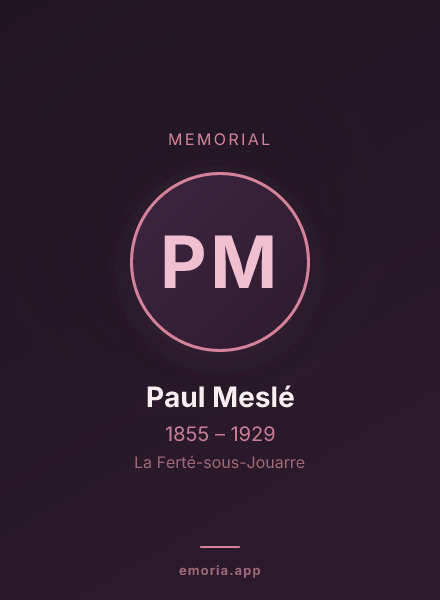 Memorial portrait of Paul Meslé