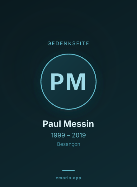 Gedenkportrait von Paul Messin