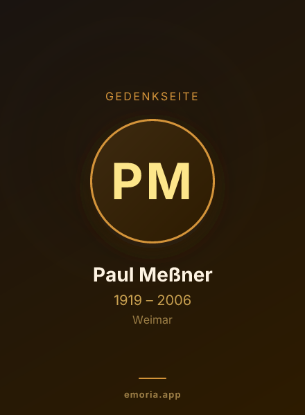 Gedenkportrait von Paul Meßner