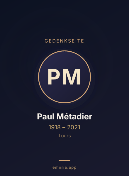 Gedenkportrait von Paul Métadier