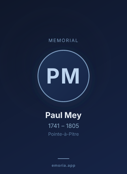 Memorial portrait of Paul Mey