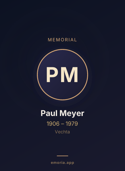 Memorial portrait of Paul Meyer