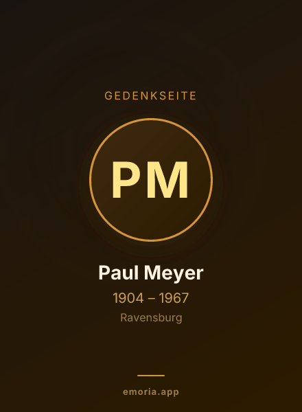Gedenkportrait von Paul Meyer