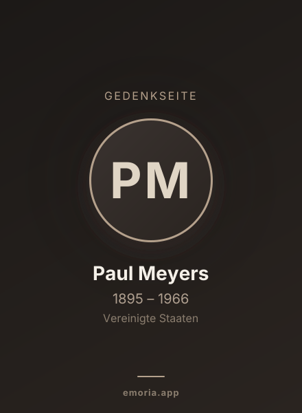Gedenkportrait von Paul Meyers