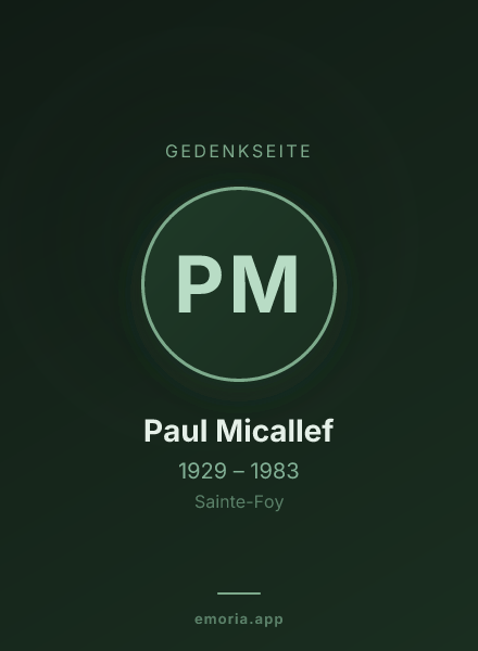 Gedenkportrait von Paul Micallef