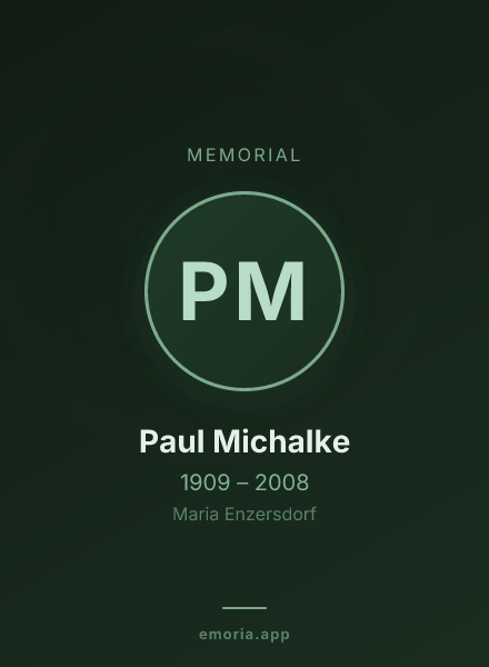 Memorial portrait of Paul Michalke
