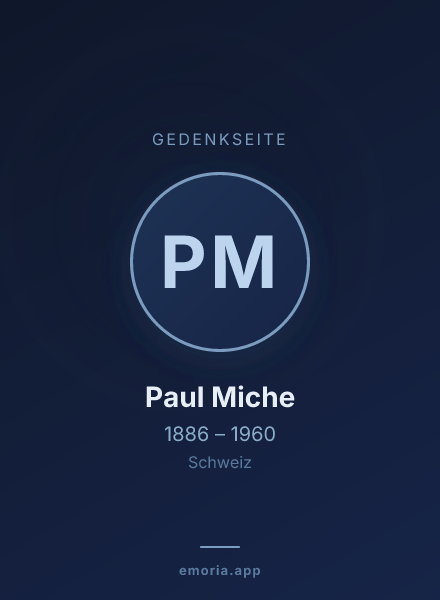 Gedenkportrait von Paul Miche