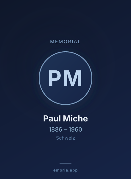 Memorial portrait of Paul Miche