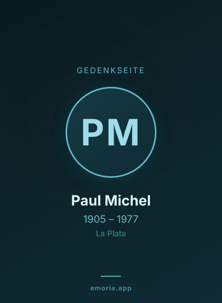 Gedenkportrait von Paul Michel