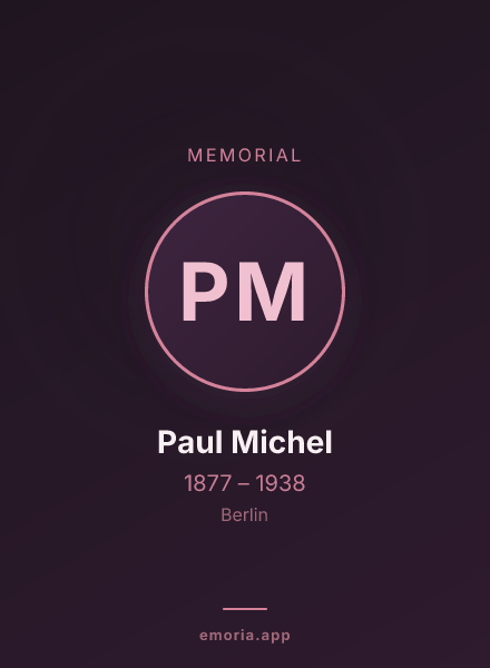 Memorial portrait of Paul Michel