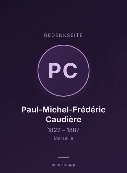 Gedenkportrait von Paul-Michel-Frédéric Caudière