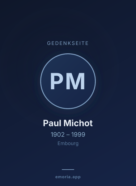 Gedenkportrait von Paul Michot