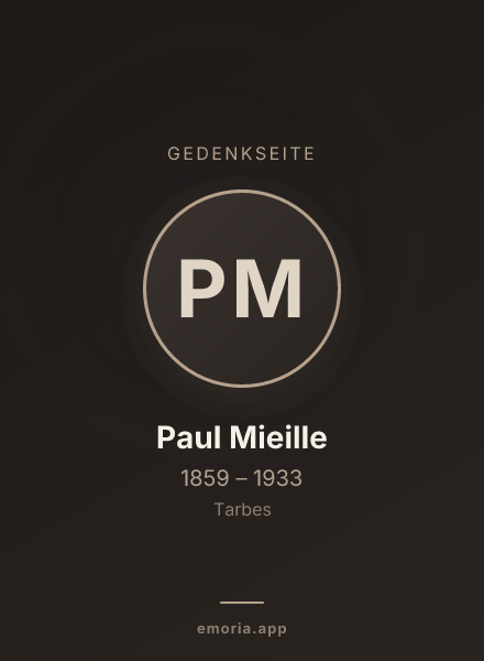 Gedenkportrait von Paul Mieille