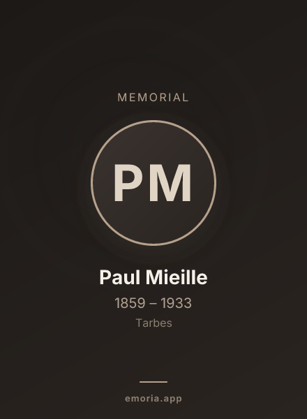 Memorial portrait of Paul Mieille
