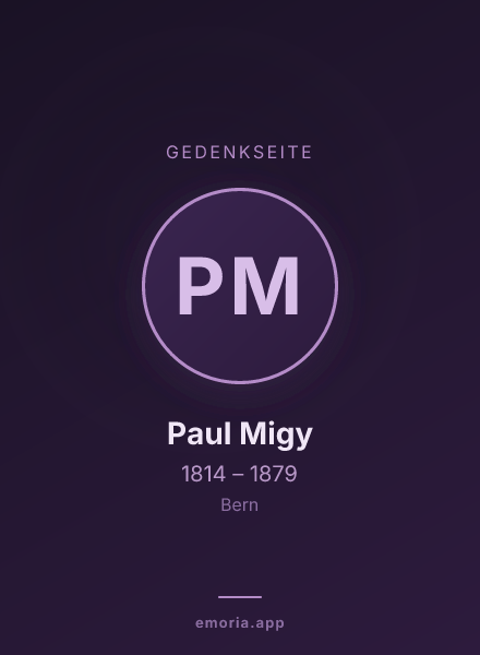 Gedenkportrait von Paul Migy